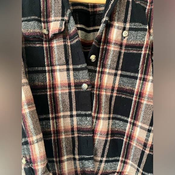 Stoic vintage inspired Shacket flannel with elbow pads - Picture 4 of 7